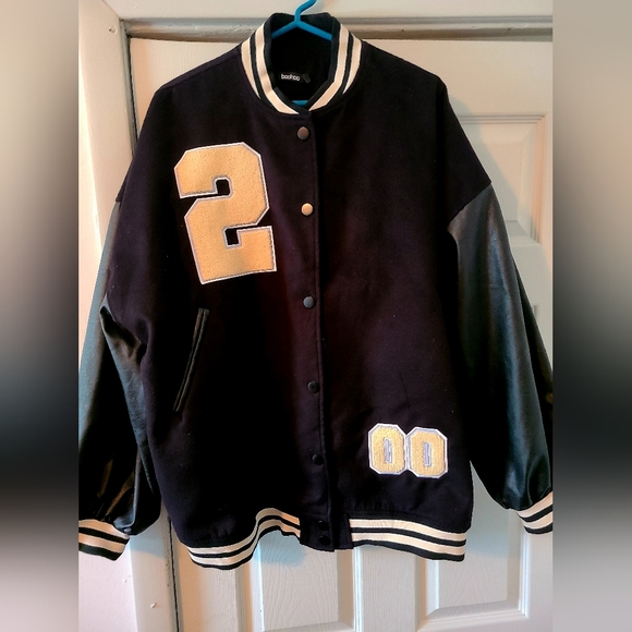 Boohoo Jackets & Blazers - Black Varsity Jacket